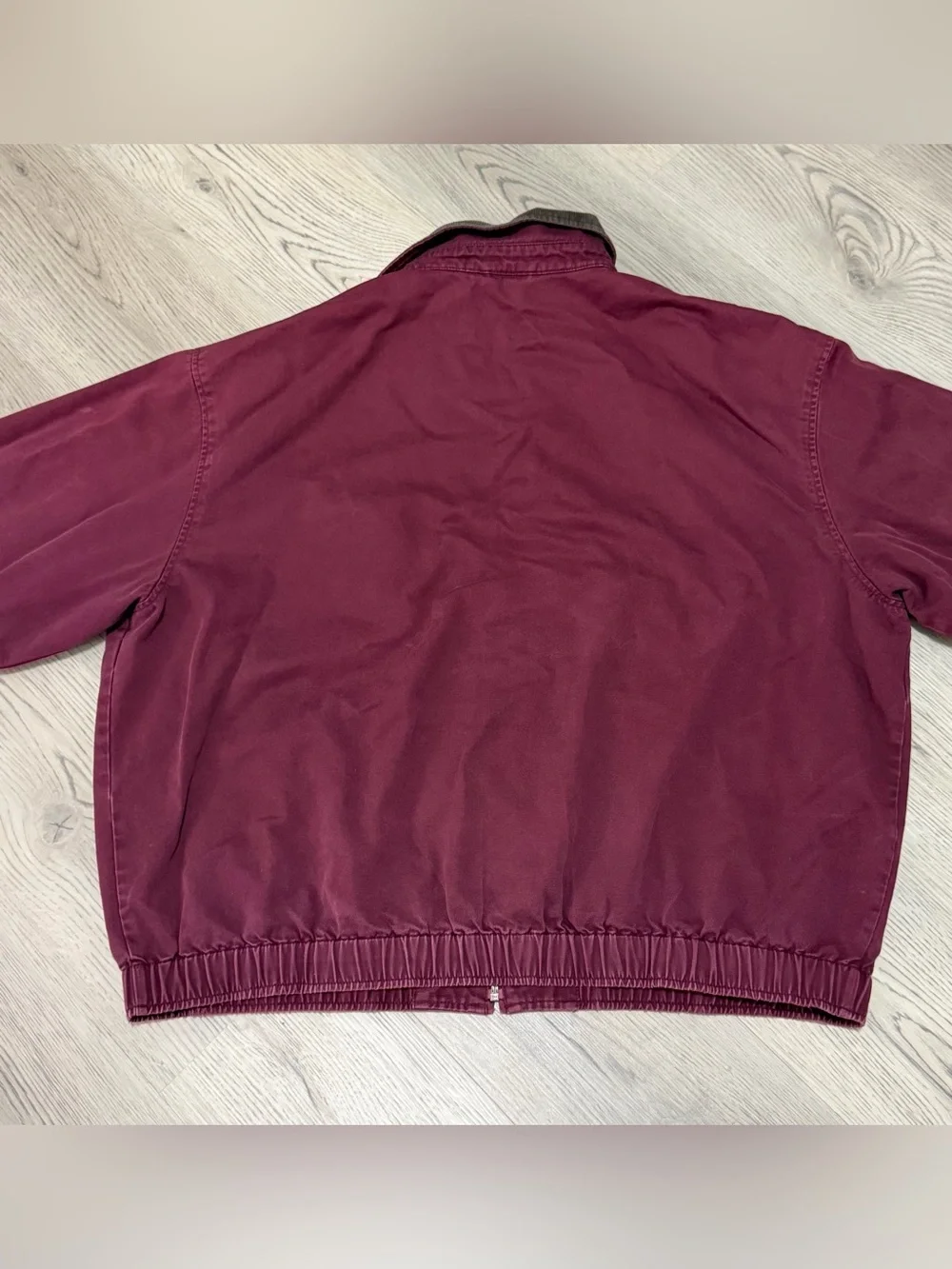 Vintage Polo Ralph Lauren Harrington Jacket Lined Corduroy Collar Burgundy XXL